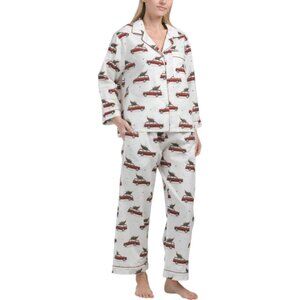 SAATVIK 2pc Cotton Holiday Truck Pajama Set
